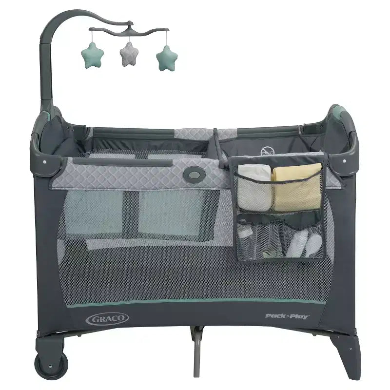 Lettino da viaggio Pack 'n Play Change 'n Carry - Manor: Ruote con blocco, Fasciatoio, Giostrina, Borsa per il trasporto