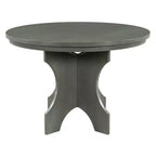 Set da pranzo rotondo da 5 pezzi stile rustico con 3 sedie imbottite e panca curva per sala da pranzo, cucina