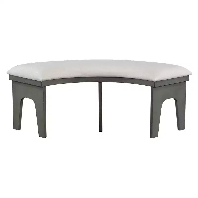 Set da pranzo rotondo da 5 pezzi stile rustico con 3 sedie imbottite e panca curva per sala da pranzo, cucina