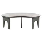 Set da pranzo rotondo da 5 pezzi stile rustico con 3 sedie imbottite e panca curva per sala da pranzo, cucina