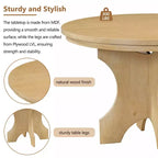 Set da pranzo rotondo da 5 pezzi stile rustico con 3 sedie imbottite e panca curva per sala da pranzo, cucina