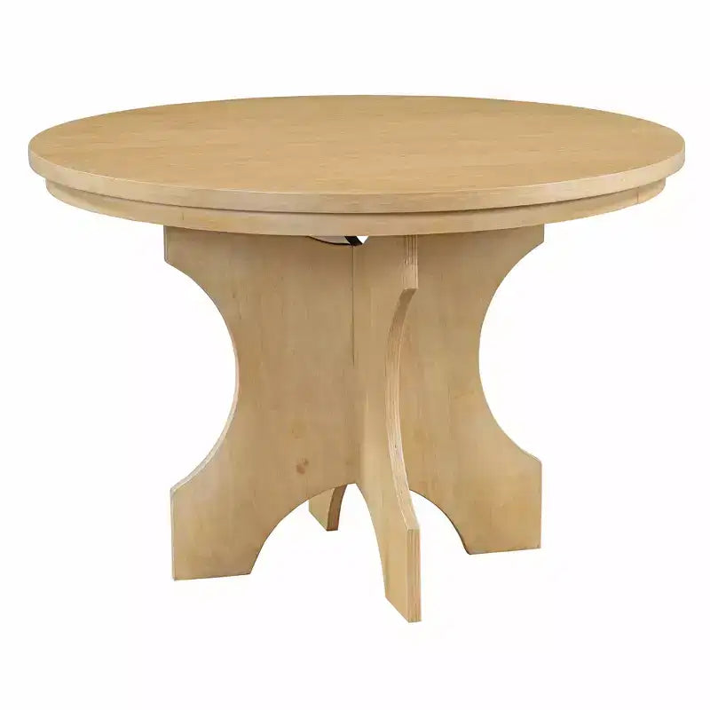 Set da pranzo rotondo da 5 pezzi stile rustico con 3 sedie imbottite e panca curva per sala da pranzo, cucina