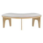 Set da pranzo rotondo da 5 pezzi stile rustico con 3 sedie imbottite e panca curva per sala da pranzo, cucina