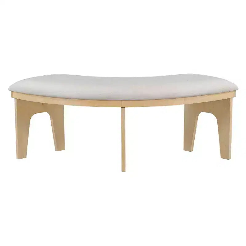 Set da pranzo rotondo da 5 pezzi stile rustico con 3 sedie imbottite e panca curva per sala da pranzo, cucina
