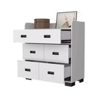 Cassettiera da camera da letto con due cassetti grandi e quattro cassetti piccoli, comò in legno, armadietto contenitore, organizer per soggiorno e corridoio