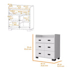 Cassettiera da camera da letto con due cassetti grandi e quattro cassetti piccoli, comò in legno, armadietto contenitore, organizer per soggiorno e corridoio