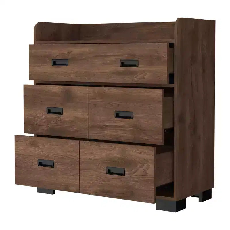 Cassettiera da camera da letto con due cassetti grandi e quattro cassetti piccoli, comò in legno, armadietto contenitore, organizer per soggiorno e corridoio