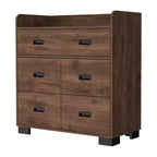 Cassettiera da camera da letto con due cassetti grandi e quattro cassetti piccoli, comò in legno, armadietto contenitore, organizer per soggiorno e corridoio