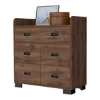 Cassettiera da camera da letto con due cassetti grandi e quattro cassetti piccoli, comò in legno, armadietto contenitore, organizer per soggiorno e corridoio