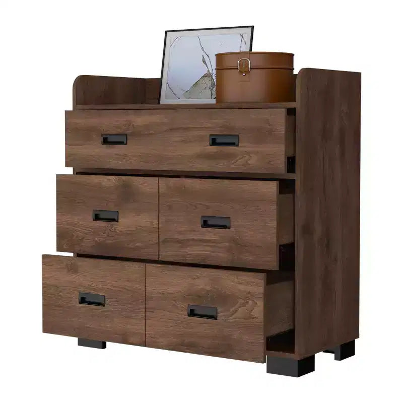 Cassettiera da camera da letto con due cassetti grandi e quattro cassetti piccoli, comò in legno, armadietto contenitore, organizer per soggiorno e corridoio