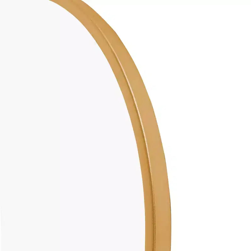 Specchio decorativo da parete ad arco ad angolo retto con cornice in metallo dorato 36 x 24 x 2