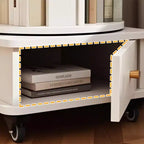 Libreria girevole a 360° a 6 livelli con ruote e cassetto, salvaspazio per camera da letto e ufficio