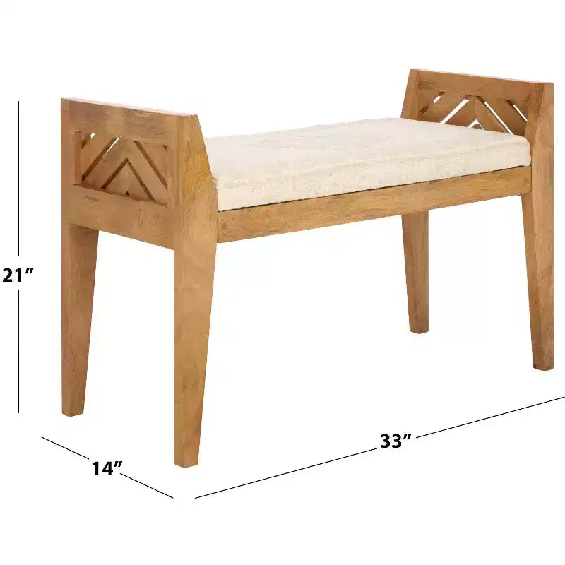Panca in legno Hamburg - Beige/Naturale