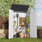 Casette da Giardino in Resina, Armadietto da Esterno Impermeabile da 1,8 m³ per Garage, Attrezzi, Cuscini del Divano, Contenitore da Esterno