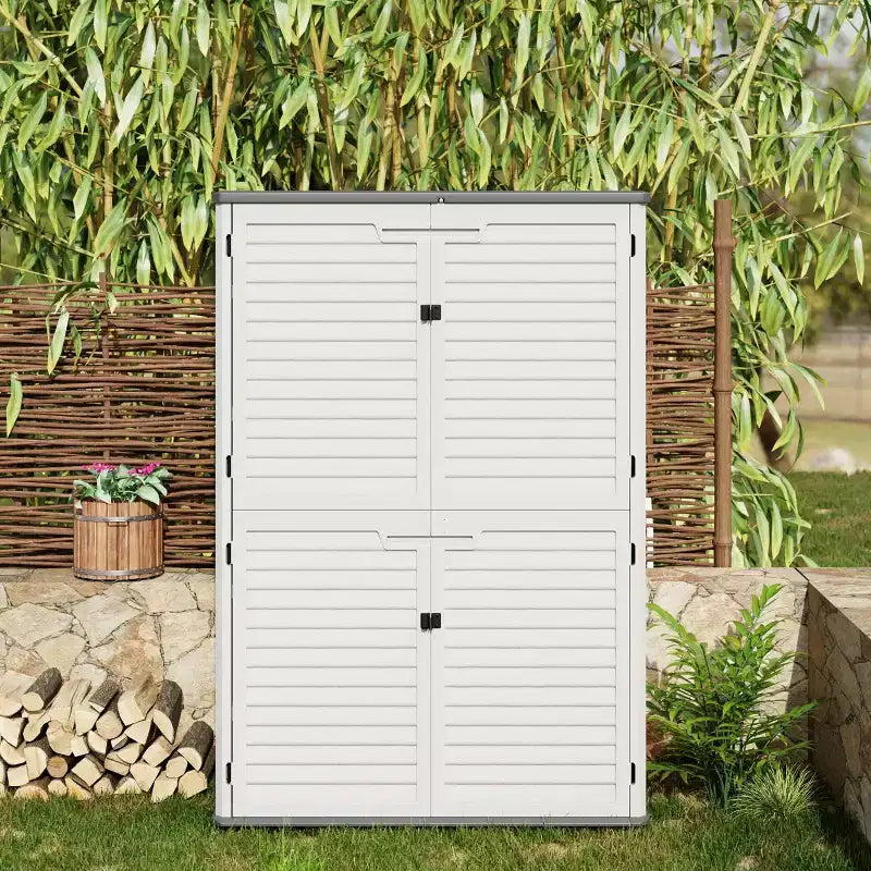 Casette da Giardino in Resina, Armadietto da Esterno Impermeabile da 1,8 m³ per Garage, Attrezzi, Cuscini del Divano, Contenitore da Esterno