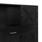 Letto a scomparsa full size con armadietti contenitori