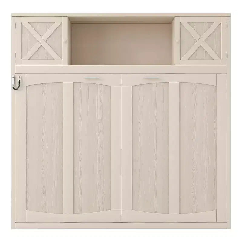 Letto a scomparsa full size con armadietti contenitori