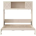 Letto a scomparsa full size con armadietti contenitori