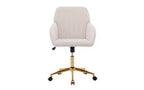 Sedia da Ufficio Ergonomica di Lusso, Sedia da Scrivania per Ufficio Domestico in Velluto con Base in Metallo Placcato Oro, Sedia Girevole Regolabile Sedia da Trucco