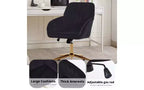 Sedia da Ufficio Ergonomica di Lusso, Sedia da Scrivania per Ufficio Domestico in Velluto con Base in Metallo Placcato Oro, Sedia Girevole Regolabile Sedia da Trucco