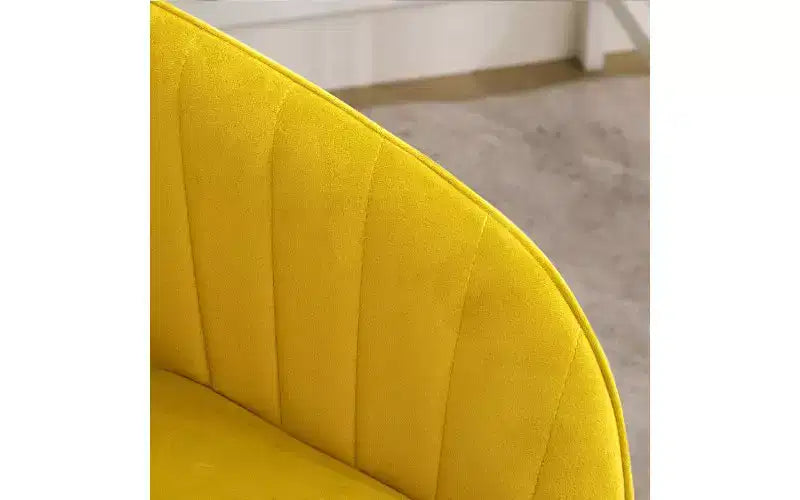 Sedia da Ufficio Ergonomica di Lusso, Sedia da Scrivania per Ufficio Domestico in Velluto con Base in Metallo Placcato Oro, Sedia Girevole Regolabile Sedia da Trucco