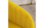 Sedia da Ufficio Ergonomica di Lusso, Sedia da Scrivania per Ufficio Domestico in Velluto con Base in Metallo Placcato Oro, Sedia Girevole Regolabile Sedia da Trucco