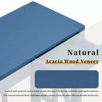 Consolle in Legno di Acacia da 60" con 4 Cassetti, Tavolo da Ingresso in Stile Rustico con Design a Gambe a X, Tavolo Sottile da Divano per Soggiorno, Cucina, Corridoio