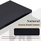 Consolle in Legno di Acacia da 60" con 4 Cassetti, Tavolo da Ingresso in Stile Rustico con Design a Gambe a X, Tavolo Sottile da Divano per Soggiorno, Cucina, Corridoio