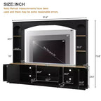 Mobile TV 91 Media Console, Unità a Parete Arcuata per Centro Intrattenimento, Mobile TV Stile Rustico con Libreria, Effetto Legno per TV fino a 70 Pollici