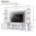 Mobile TV 91 Media Console, Unità a Parete Arcuata per Centro Intrattenimento, Mobile TV Stile Rustico con Libreria, Effetto Legno per TV fino a 70 Pollici