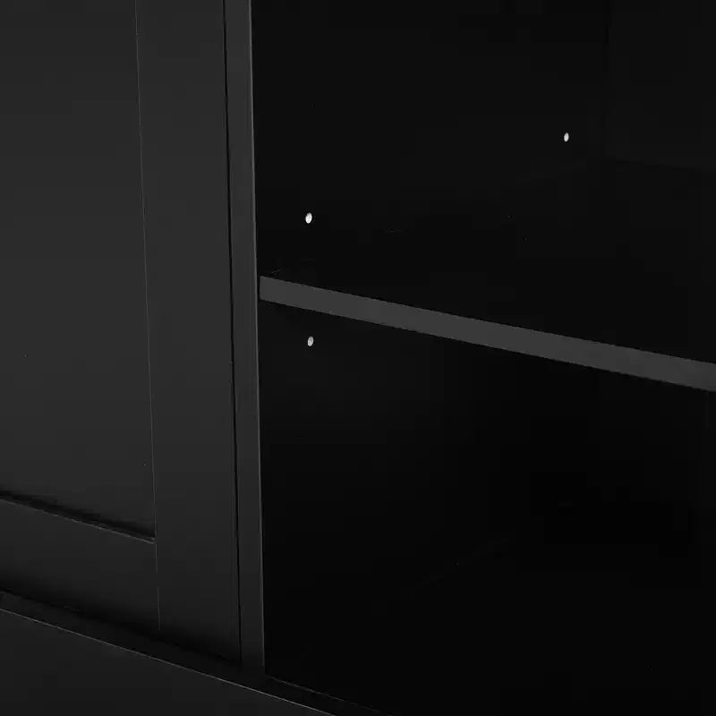 Mobile TV 91 Media Console, Unità a Parete Arcuata per Centro Intrattenimento, Mobile TV Stile Rustico con Libreria, Effetto Legno per TV fino a 70 Pollici