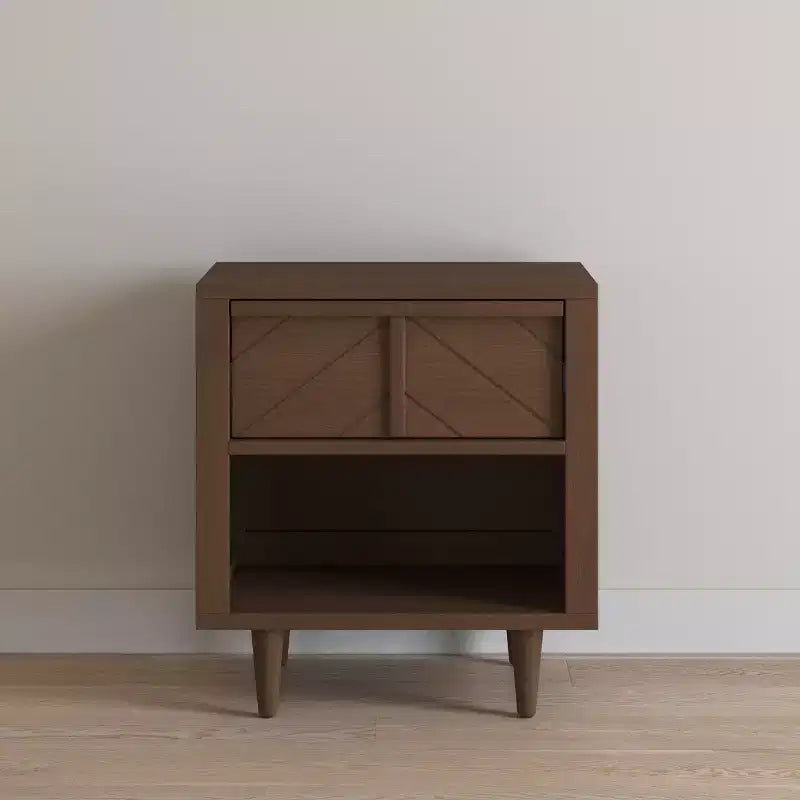 Comodino a 1 cassetto Surrey Hill per cameretta o camera da letto, ampio cassetto contenitore, realizzato in robusto legno di pino, atossico, finitura sicura per i bambini