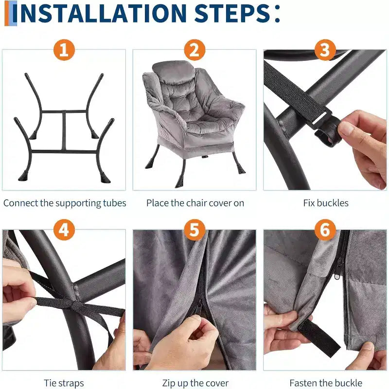 Poltrona Relax con Poggiapiedi, Moderna Poltrona Accent da Salotto per Lettura con Tasca Laterale per Soggiorno Camera da Letto Dormitorio Ufficio