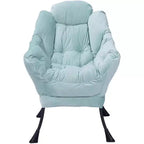Poltrona Relax con Poggiapiedi, Moderna Poltrona Accent da Salotto per Lettura con Tasca Laterale per Soggiorno Camera da Letto Dormitorio Ufficio
