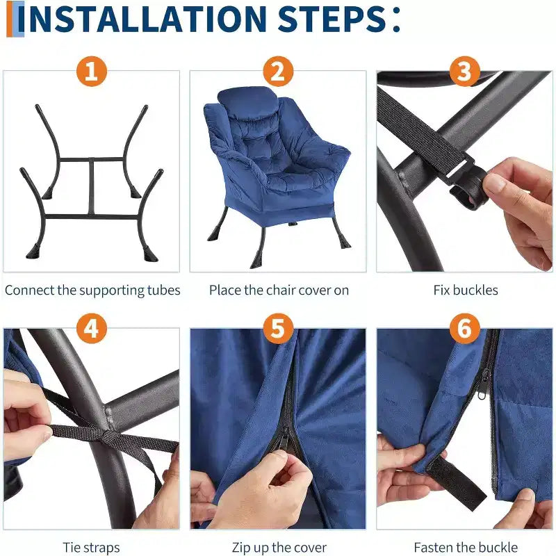 Poltrona Relax con Poggiapiedi, Moderna Poltrona Accent da Salotto per Lettura con Tasca Laterale per Soggiorno Camera da Letto Dormitorio Ufficio