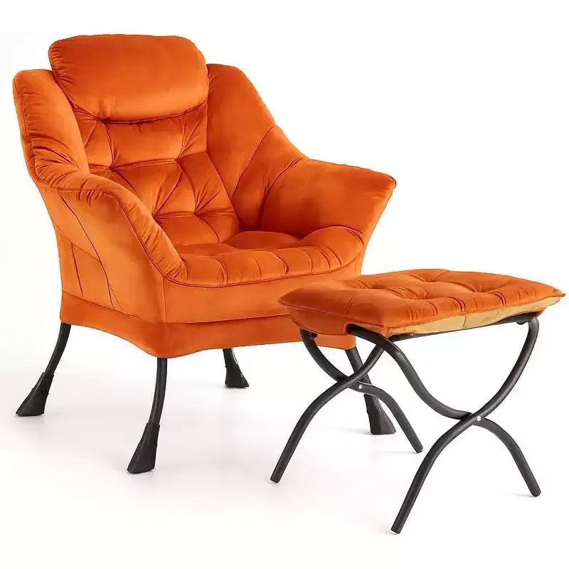 Poltrona Relax con Poggiapiedi, Moderna Poltrona Accent da Salotto per Lettura con Tasca Laterale per Soggiorno Camera da Letto Dormitorio Ufficio
