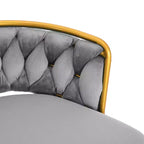 Sgabelli da bar girevoli da 80 cm, sgabelli da bar di lusso con base in metallo dorato e schienale intrecciato a mano, capacità 130 kg