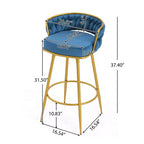 Sgabelli da bar girevoli da 80 cm, sgabelli da bar di lusso con base in metallo dorato e schienale intrecciato a mano, capacità 130 kg
