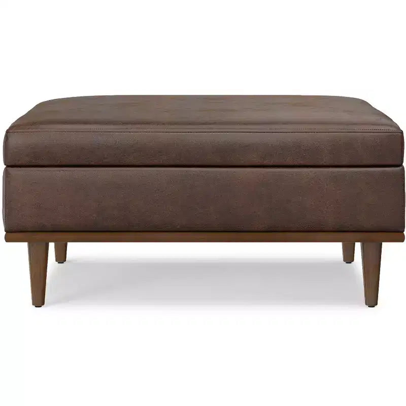 Tavolino/Pouf quadrato contemporaneo di transizione Pearl larghezza 38 pollici