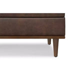 Tavolino/Pouf quadrato contemporaneo di transizione Pearl larghezza 38 pollici