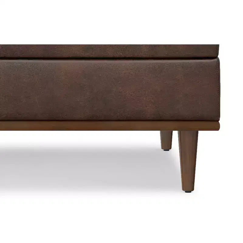 Tavolino/Pouf quadrato contemporaneo di transizione Pearl larghezza 38 pollici