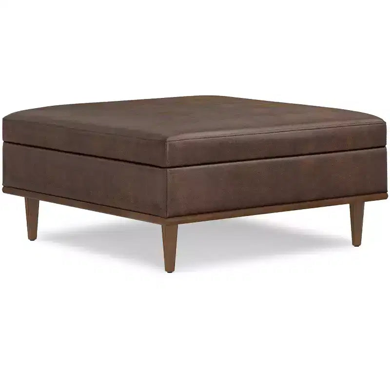 Tavolino/Pouf quadrato contemporaneo di transizione Pearl larghezza 38 pollici