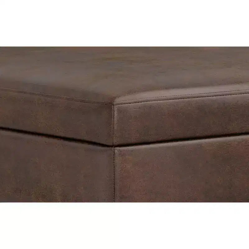Tavolino/Pouf quadrato contemporaneo di transizione Pearl larghezza 38 pollici