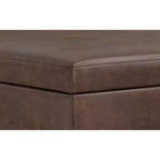 Tavolino/Pouf quadrato contemporaneo di transizione Pearl larghezza 38 pollici