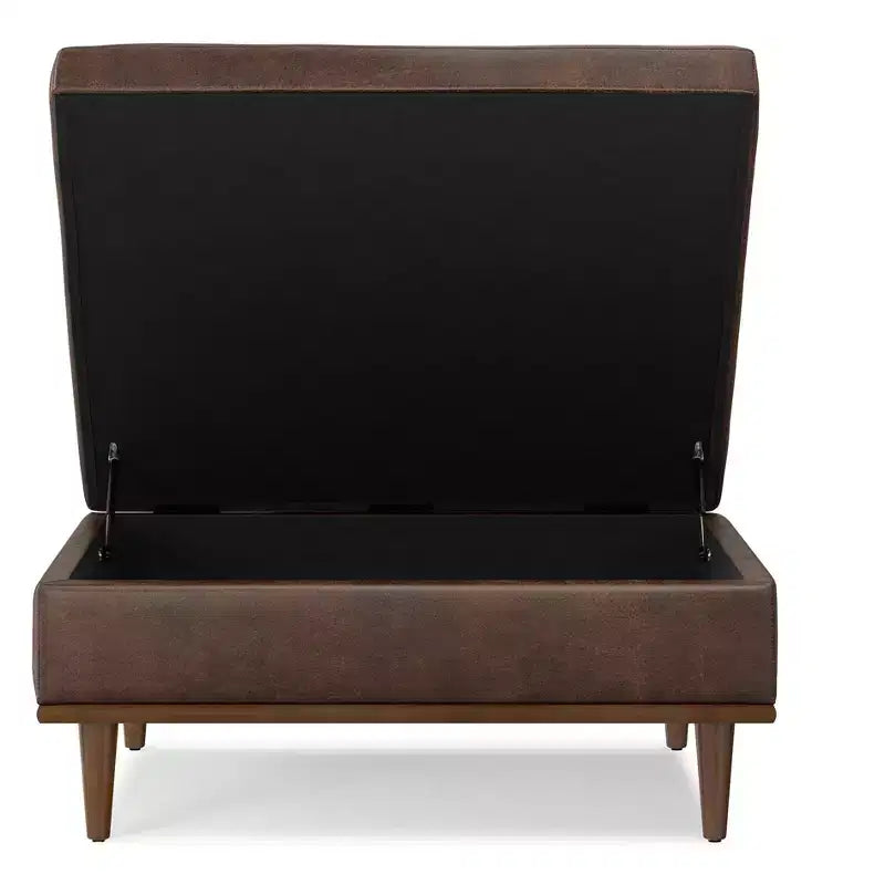 Tavolino/Pouf quadrato contemporaneo di transizione Pearl larghezza 38 pollici