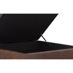 Tavolino/Pouf quadrato contemporaneo di transizione Pearl larghezza 38 pollici