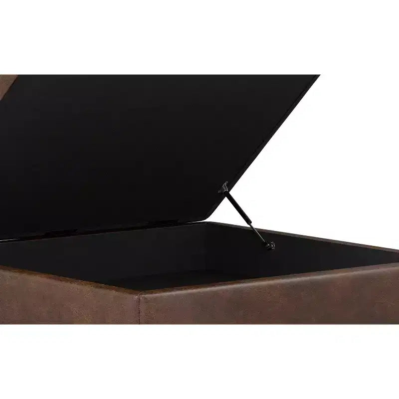 Tavolino/Pouf quadrato contemporaneo di transizione Pearl larghezza 38 pollici
