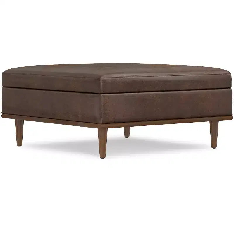 Tavolino/Pouf quadrato contemporaneo di transizione Pearl larghezza 38 pollici
