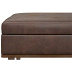 Tavolino/Pouf quadrato contemporaneo di transizione Pearl larghezza 38 pollici