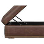 Tavolino/Pouf quadrato contemporaneo di transizione Pearl larghezza 38 pollici